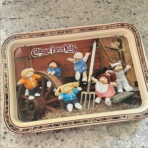 Vintage 1984 Cabbage Patch Kids metal tray
